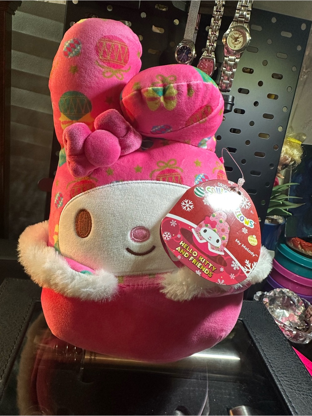 Sanrio My Melody Bright Pink Plush with Patterned Ears